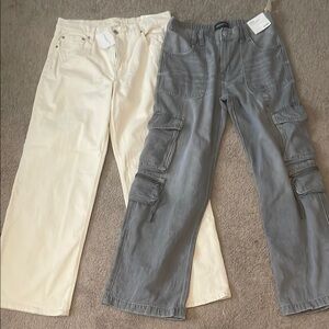 Women’s Gray and Cream Jeans